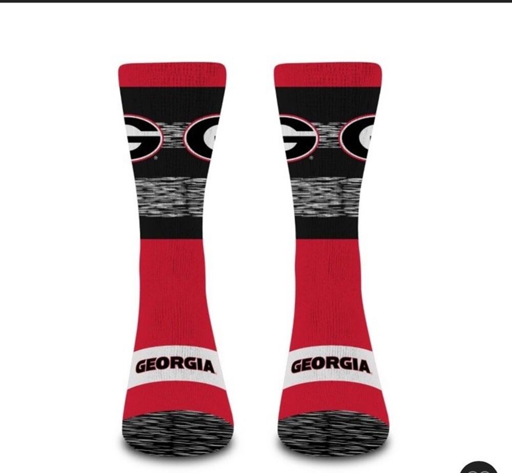 NWT Socktastic Georgia Bulldogs NCAA Mixer Crew Socks Men's Size Large 10-13